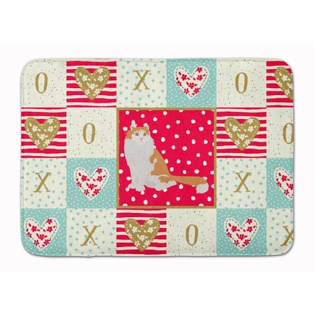 Carolines Treasures 19 x 27 in. American Curl Cat Love Machine Washable Memory Foam Mat CK5735RUG